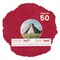 Red Suede Mat Board for 7x7 Frames - Circle Opening for 4x4 Photos